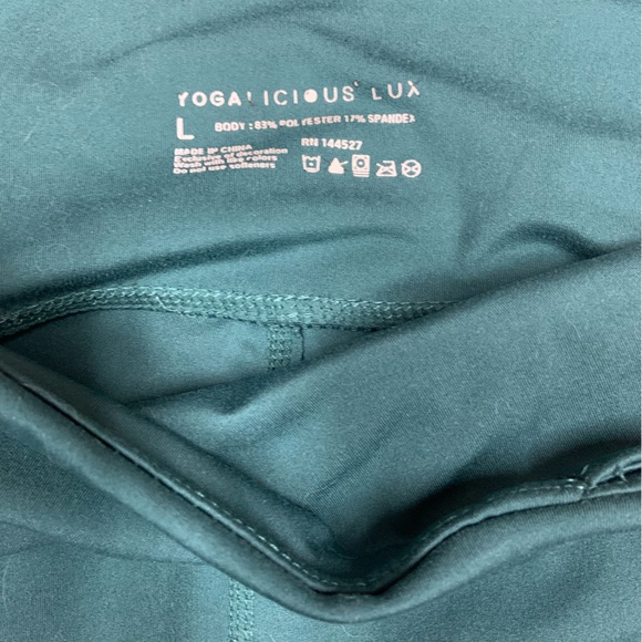 Yogalicious Teal Leggings, size L - Picture 4 of 7